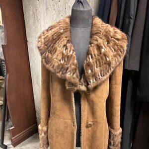FASHION Shearling w mink collar & cuff, WAS 3875, NOW ONLY $795!